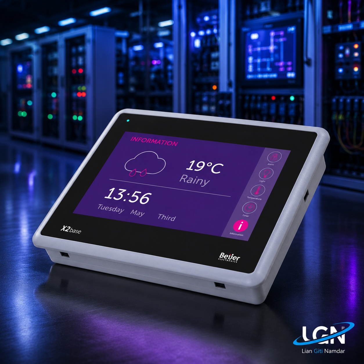Beijer X2 Base 7 Touchscreen HMI Side View