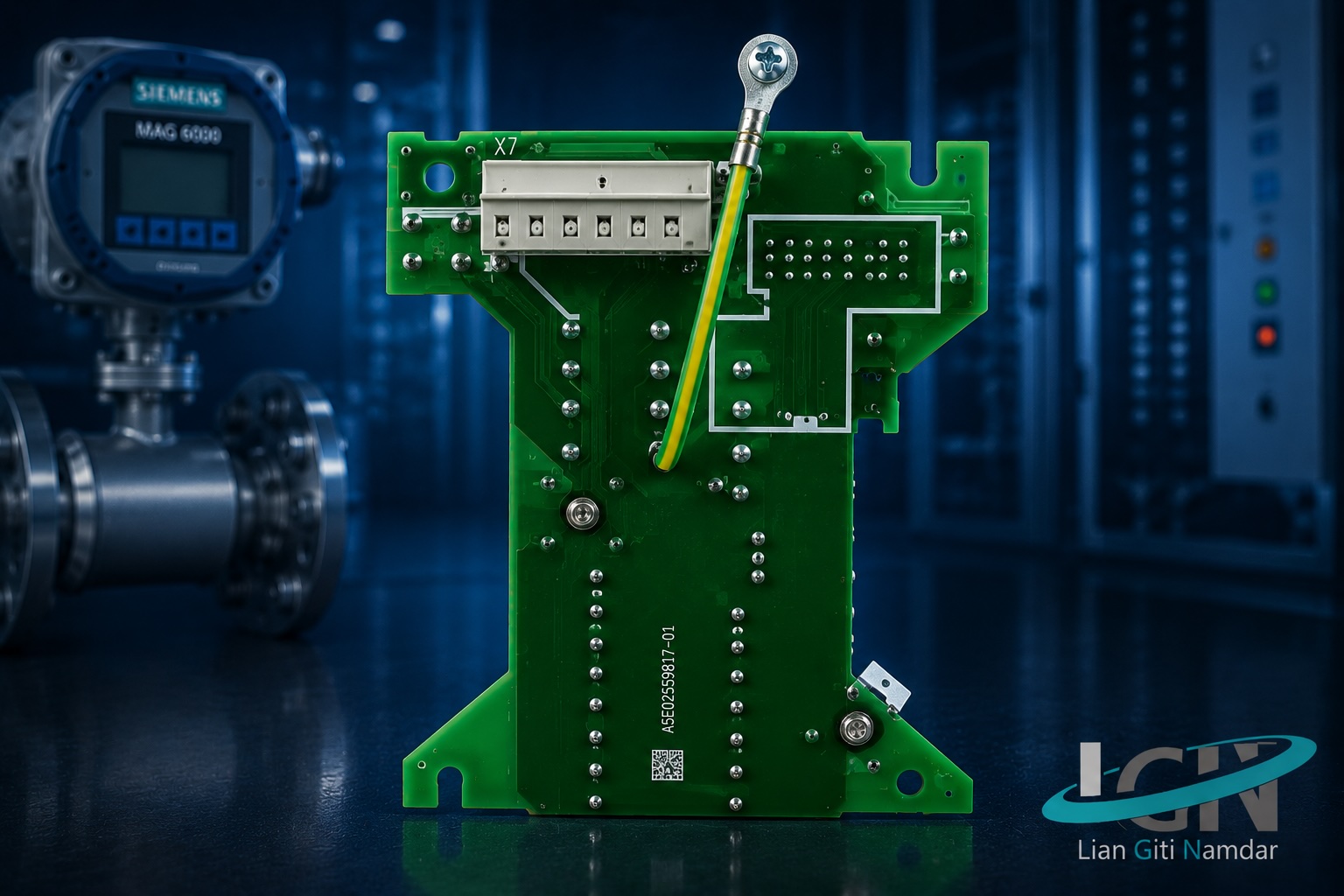 Rear side of Siemens A5E02559817 MAG 5/6000 connection board