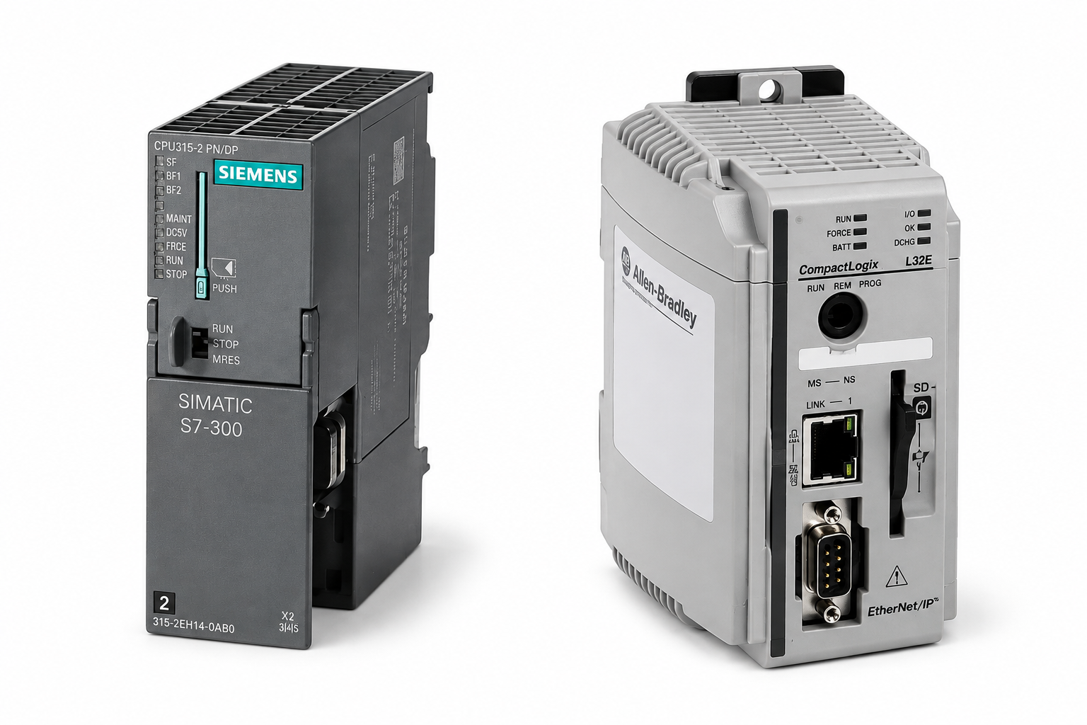 PLC و سیستم‌های کنترل صنعتی Siemens و Allen-Bradley
