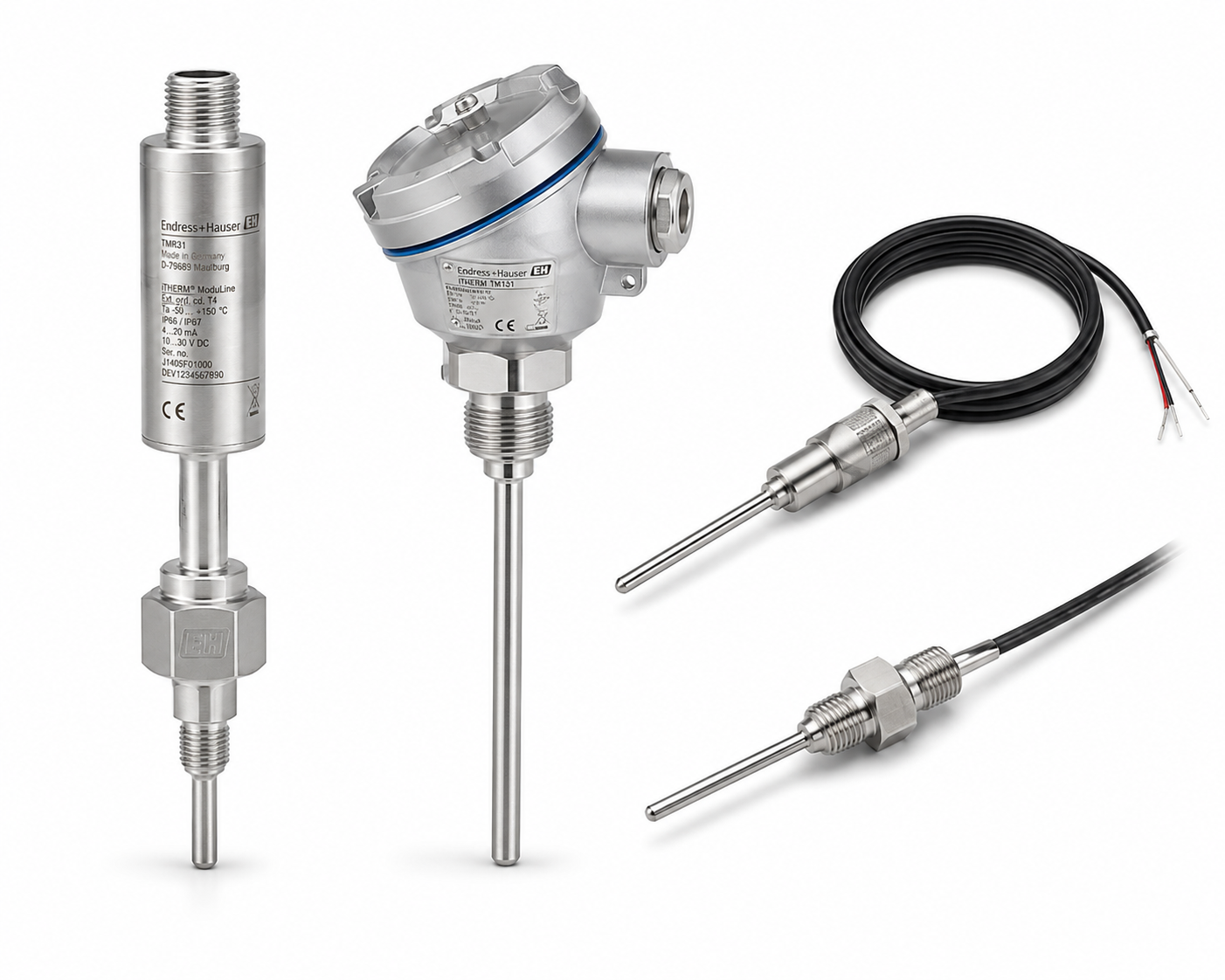 Industrial temperature measurement instruments RTD sensors and thermocouples