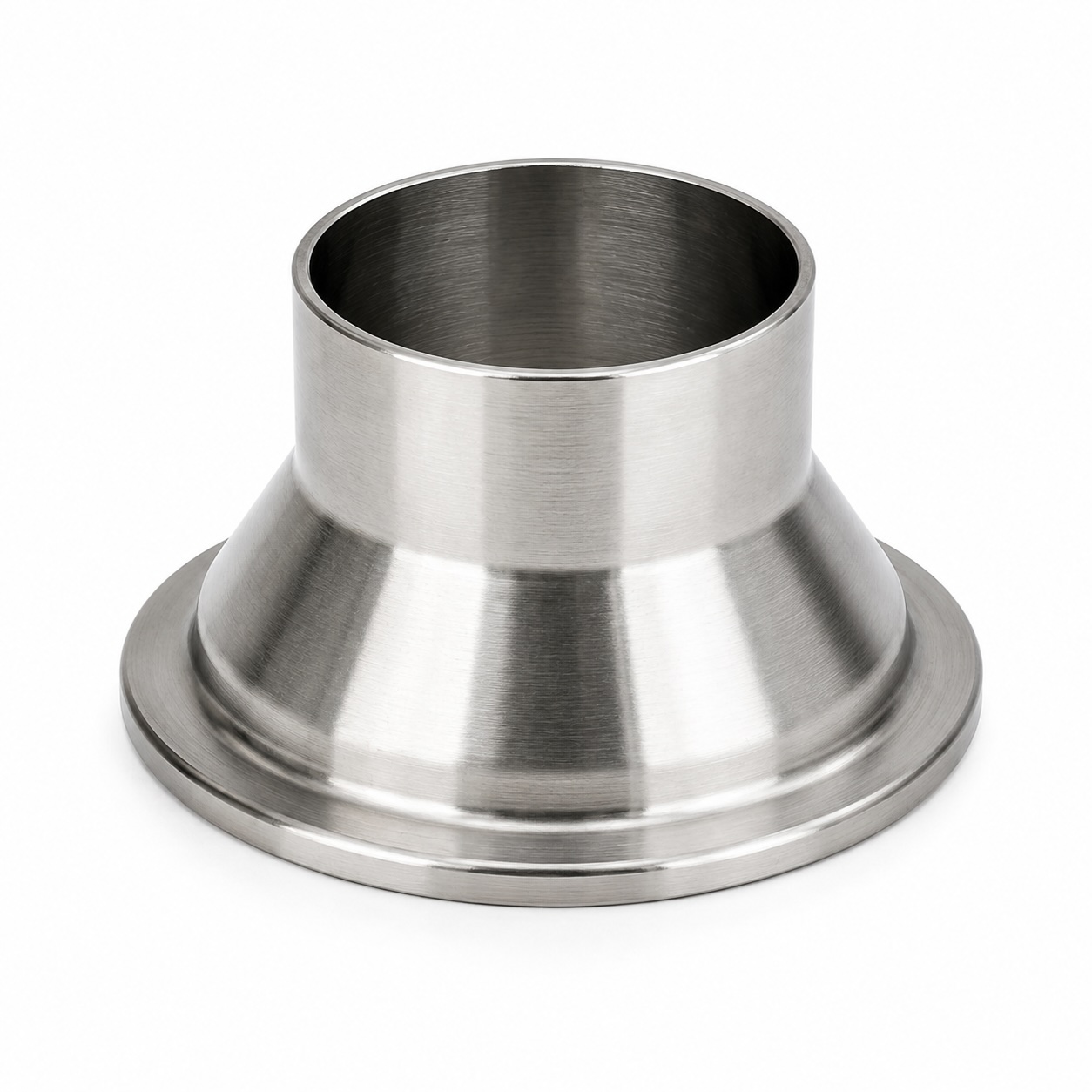 Sanitary stainless steel ferrule connection adapter