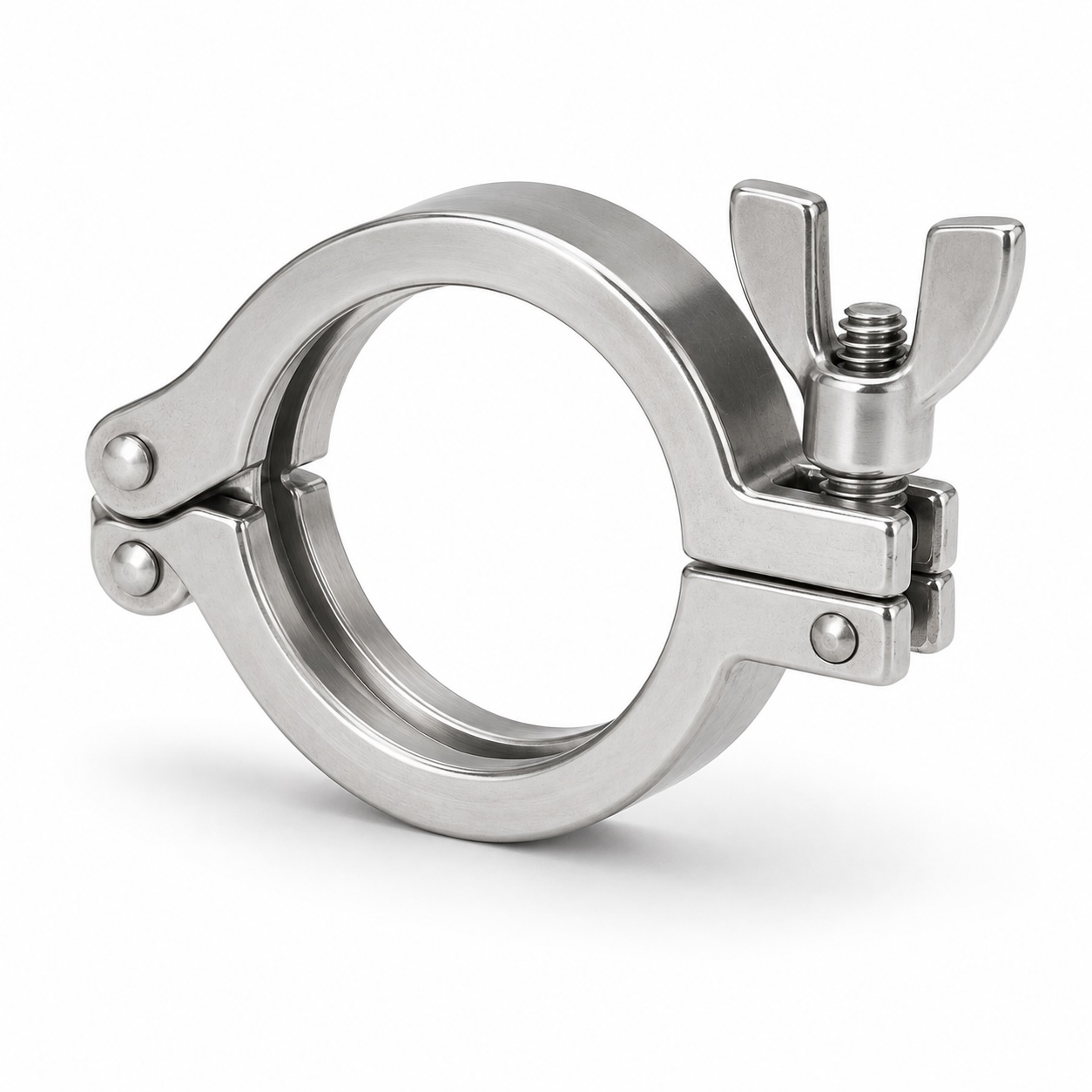 Stainless steel sanitary Tri-Clamp connection
